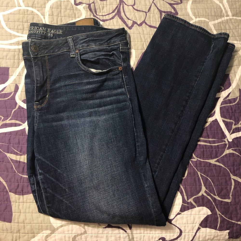 [American Eagle] Straight-Leg Long Jeans